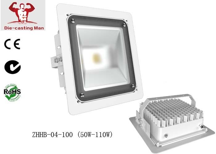 White Waterproof 100 W Cob Led Street Light Fixtures High