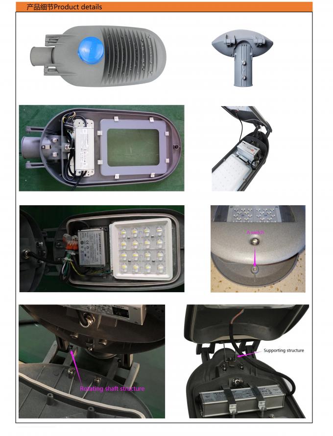 Energy Saving Road Lighting Fixtures 50w structure back radiating rib 2