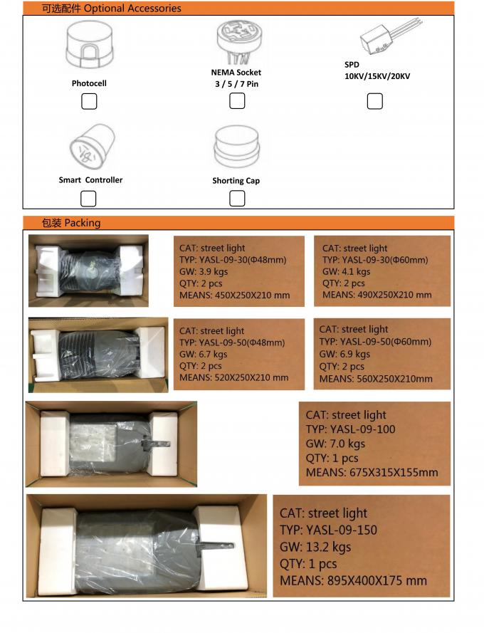 Energy Saving Road Lighting Fixtures 50w structure back radiating rib 4