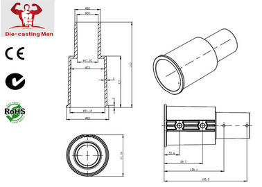 Diecasting Aluminium adapter Street light adapter size 60mm, suitable for Pole size 80mm