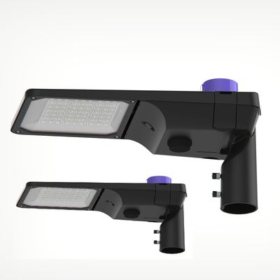 Black IP65 Rated Outdoor LED Street Lights With 130-190lm/W Efficiency