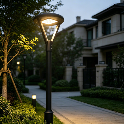 LED Post Top Light, IP65 Waterproof Outdoor Area Lighting for Yard Street Garden