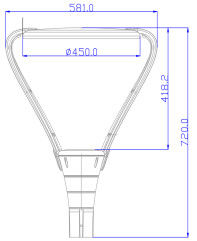 60mm Installation Height Outdoor Area Lighting Area Flood Lights 30W - 100W